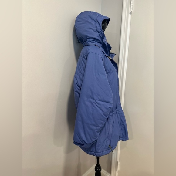 VTG 90s Women’s Sz:M Patagonia Blue Parka Jacket Hooded Puffer Insulated zip - Picture 4 of 16